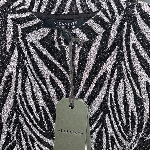 ALLSAINTS AMAYA ZEBRA DRESS - Picture 8 of 8